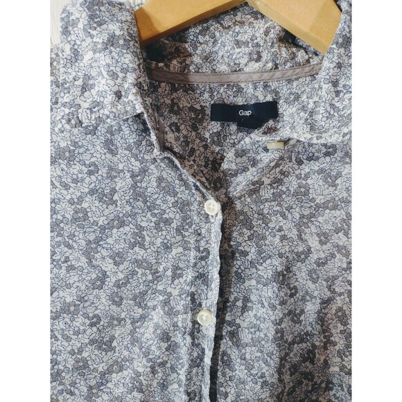 Gap Womens Button Down 100% Cotton Floral  XL FREE SHIPPING! - Picture 4 of 12